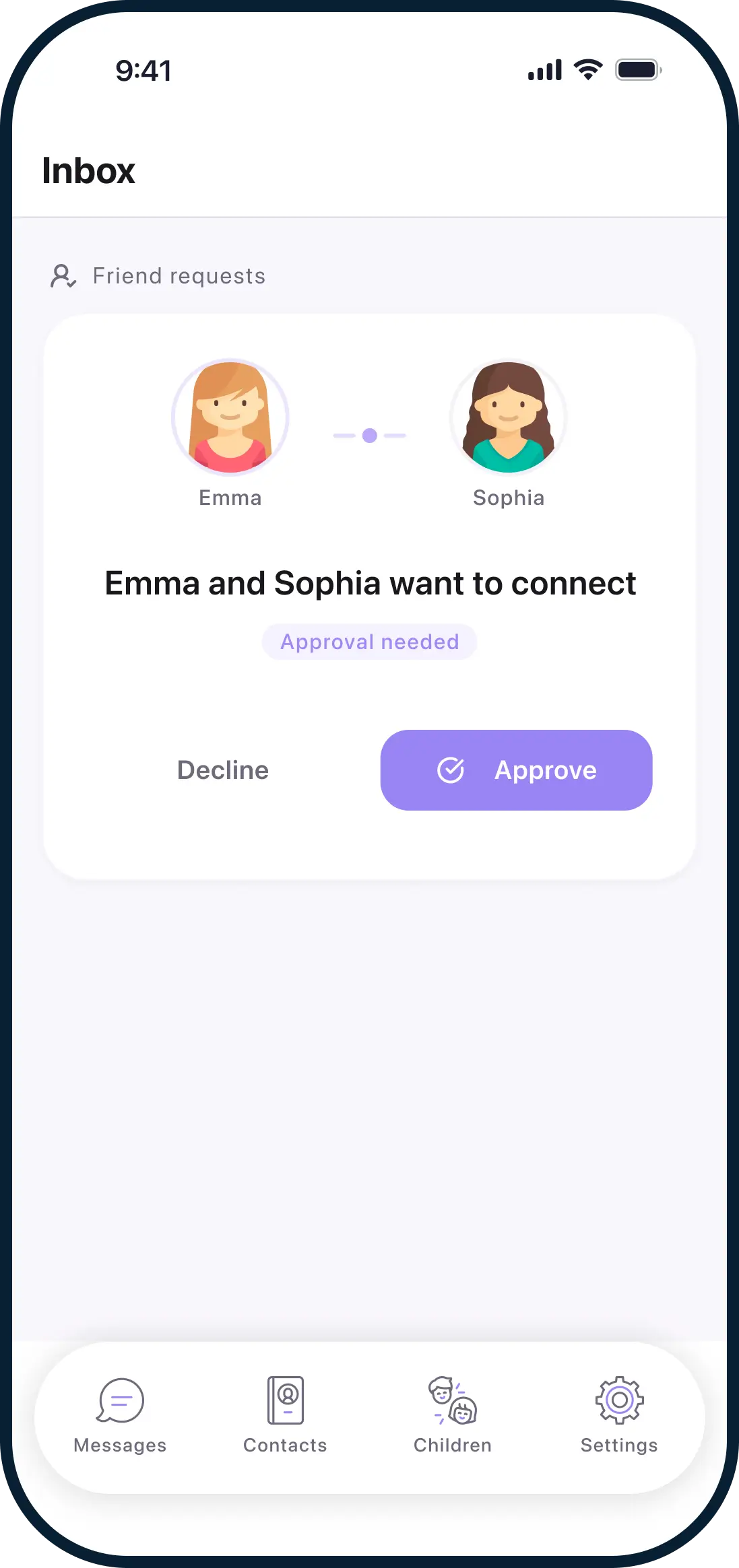 Privacy-first messaging for kids and families